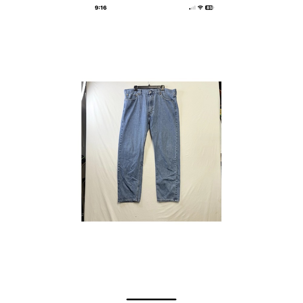 Levis 505 Regular‎ Fit Jeans Mens W40 L32 Medium Wash Blue Straight Leg Denim